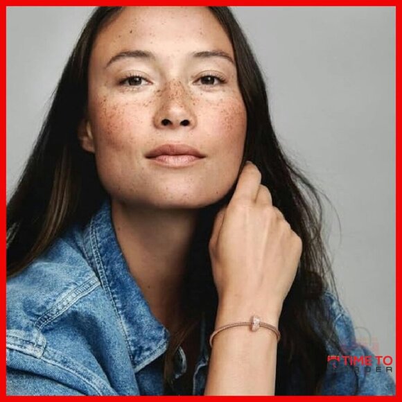 Clear Pavé Clip Charm Bracelet Charm, Rose Gold-Plated, Cubic Zirconia - Picture 3 of 4